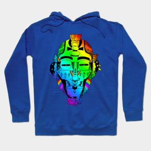 Rainbow African Mask 5 Hoodie